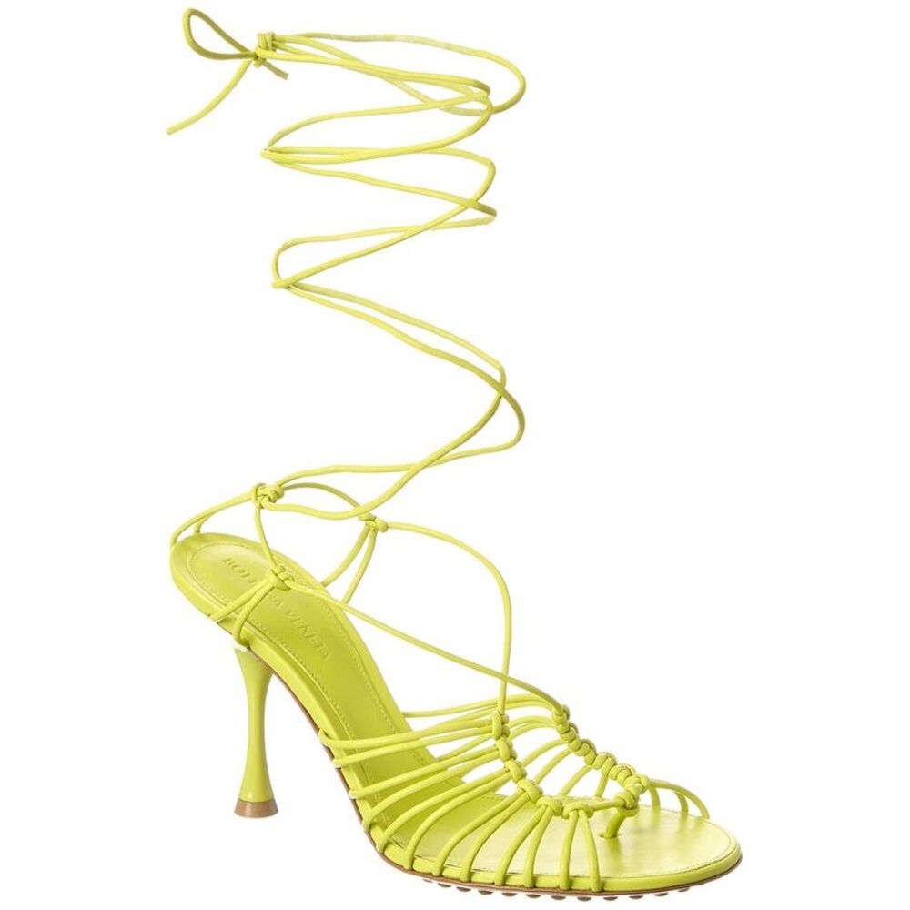 Bottega Veneta Dot Leather Sandal, Orange